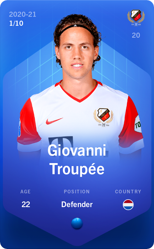 Sorare - Sorare Official - Giovanni Troupée 2020-21 • Super Rare 1/10 - NFT # 50363698159410611709156621151908810650249689911371512310828249019576221808980