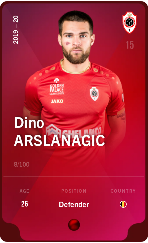 Sorare - Sorare Official - Dino Arslanagic 2019-20 • Rare 8/100 - NFT # 43858677996434780936678790564742772572670102942030256735690785963909893273457