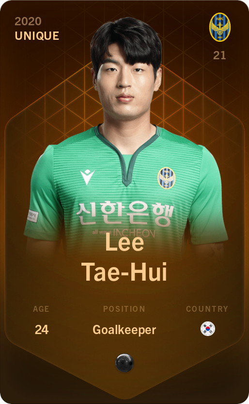 Sorare - Sorare Official - Lee Tae-Hui 2020-21 • Unique - NFT # 59676359562347001522106625452929368994861384399710538565079122656124841997951