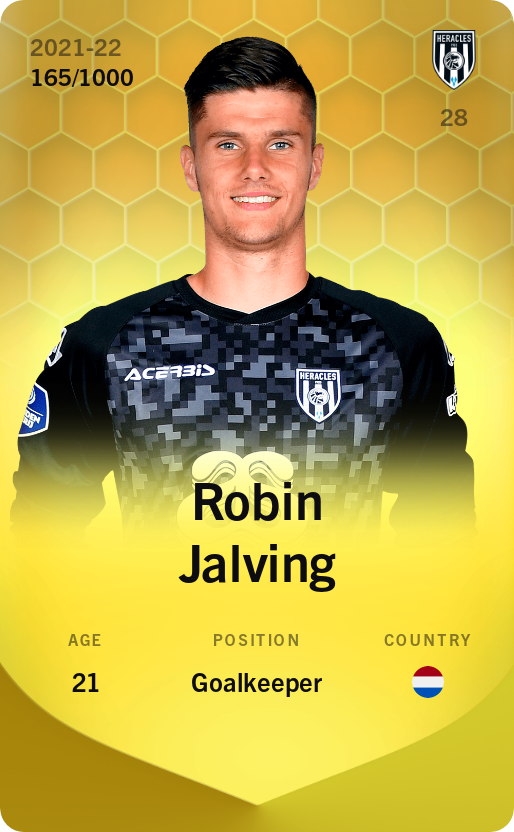 Sorare - Sorare Official - Robin Jalving 2021-22 • Limited 165/1000 - NFT # 36731309476664617242783612558868528890342027569411729450155020272424388593148