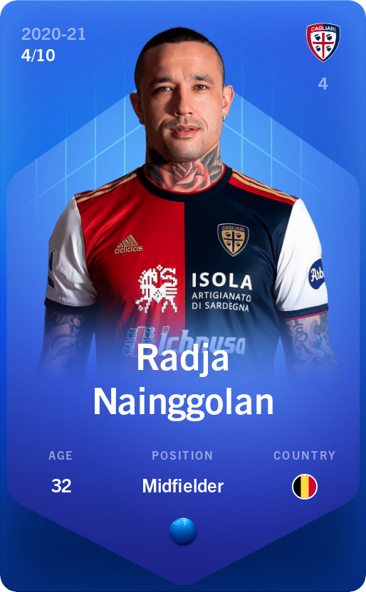 Sorare - Sorare Official - Radja Nainggolan 2020-21 • Super Rare 4/10 - NFT # 33714548775990127093747739823936358871408460059502507416983258548921009893352