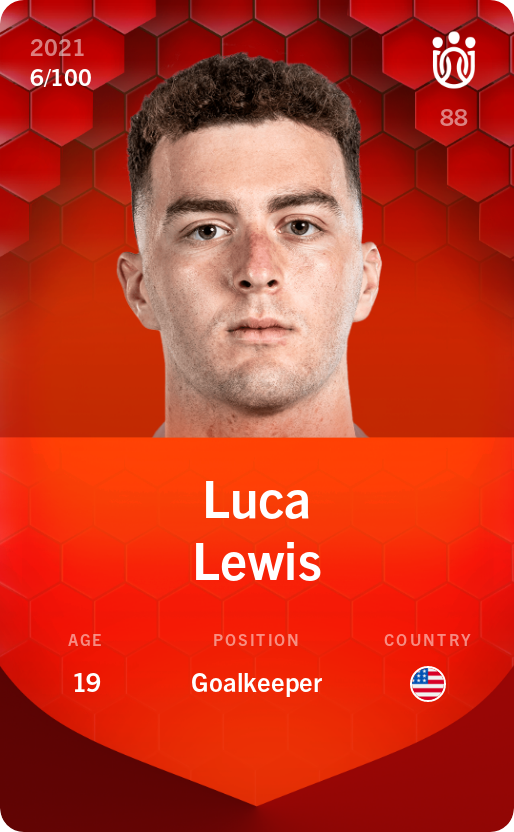 Sorare - Sorare Official - Luca Lewis 2021-22 • Rare 6/100 - NFT # 111154139370614795561632927119860346343759706458715164823156663937808124298115