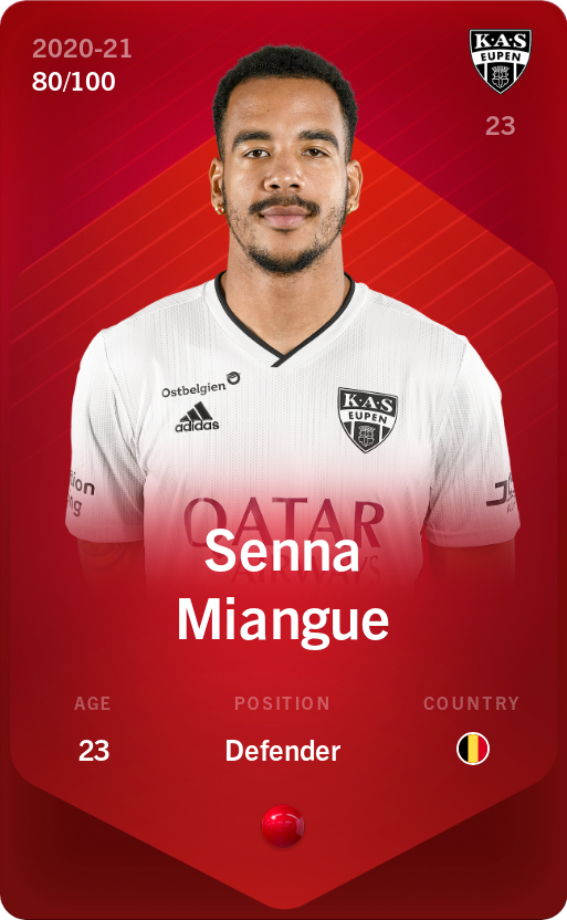 Sorare - Sorare Official - Senna Miangue 2020-21 • Rare 80/100 - NFT # 55513860761192217462459198024741314609330642652602016539479166231599047769516
