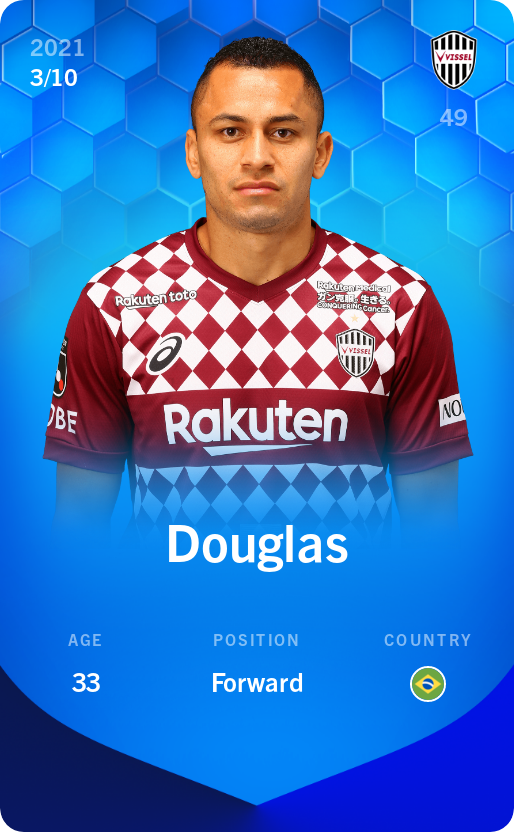 Sorare - Sorare Official - Douglas 2021-22 • Super Rare 3/10 - NFT # 74329091847091366934200565426605694341650597991072257496994927929905193712454