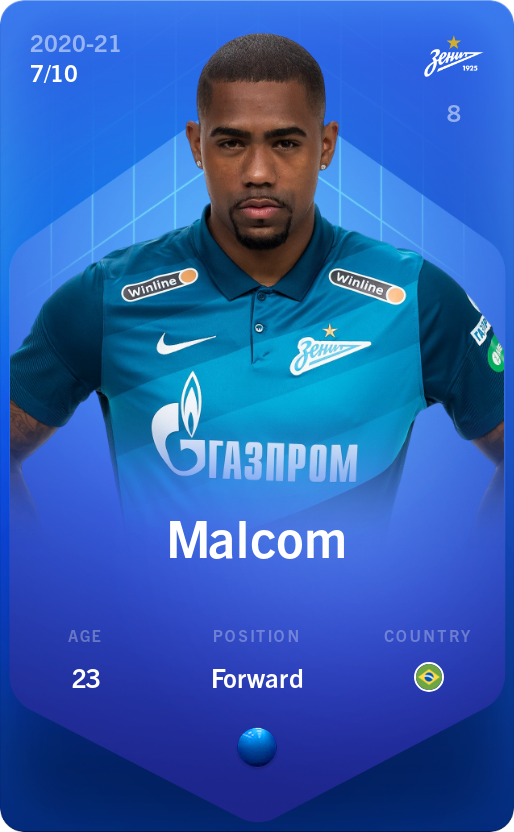 Sorare - Sorare Official - Malcom 2020-21 • Super Rare 7/10 - NFT # 62934662726320894341510323686722576641401380958142776959402612600722033608579