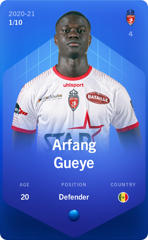 Sorare - Sorare Official - Arfang Gueye 2020-21 • Super Rare 1/10 - NFT # 62161269691265386907382217367640064460292482599304996716789614750265476670398