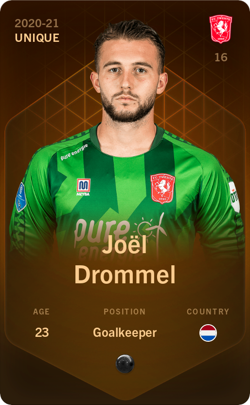 Sorare - Sorare Official - Joël Drommel 2020-21 • Unique - NFT # 25081881622493861682161945254470251348819182294911636263654285912927621209918