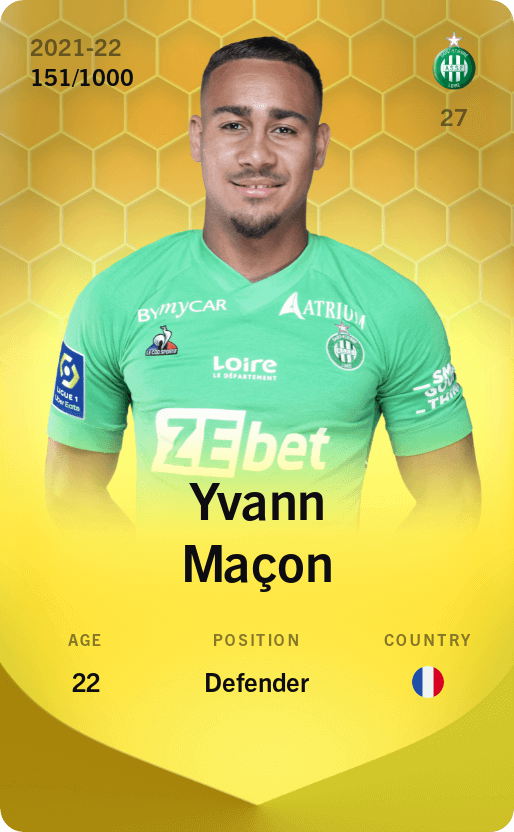 Yvann Maçon 2021-22 • Limited 151/1000