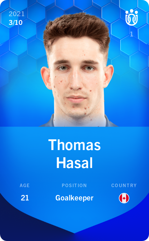 Sorare - Sorare Official - Thomas Hasal 2021-22 • Super Rare 3/10 - NFT # 57486564598644812876164202323521151292737580548358212072141382513735433195358