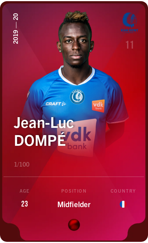 Sorare - Sorare Official - Jean-Luc Dompé 2019-20 • Rare 1/100 - NFT # 44935187113143653928797110290620848897951501351160079280294604975710361525455