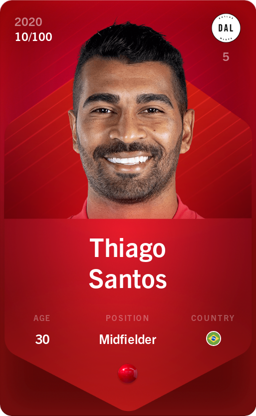Sorare - Sorare Official - Thiago Santos 2020-21 • Rare 10/100 - NFT # 112569728116907656841173694918264421700501392069641545000849113566009393175436