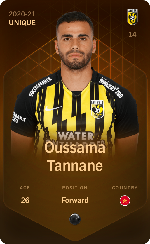 Sorare - Sorare Official - Oussama Tannane 2020-21 • Unique - NFT # 75043115092727510058999226669846757188513308390489230490922746546202669340598