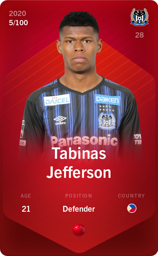 Sorare - Sorare Official - Tabinas Jefferson 2020-21 • Rare 5/100 - NFT # 13420423610120224342245767743519022415917769511130497703465999742441633055449