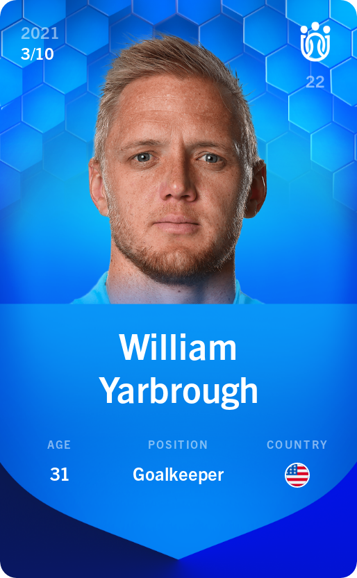 Sorare - Sorare Official - William Yarbrough 2021-22 • Super Rare 3/10 - NFT # 110688073925569538275271081738423130187327104813694544225833277751746330714467
