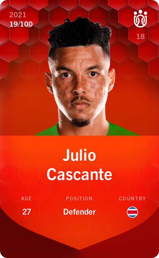 Sorare - Sorare Official - Julio Cascante 2021-22 • Rare 19/100 - NFT # 98782367768313995719762395477742370793680956990224457922774917547796149376273