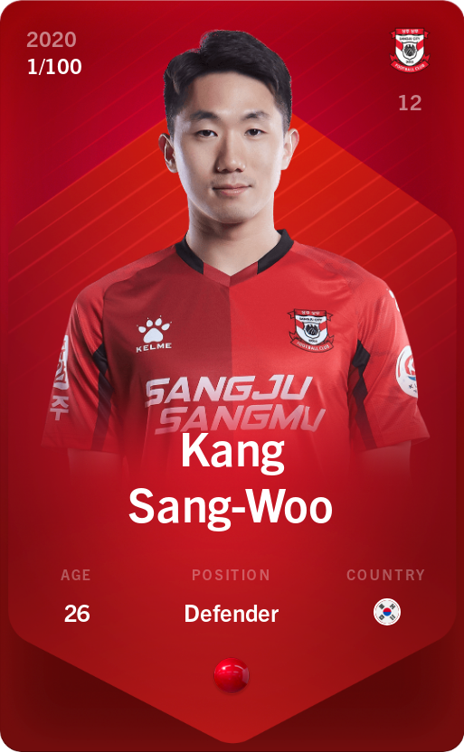 Sorare - Sorare Official - Kang Sang-Woo 2020-21 • Rare 1/100 - NFT # 109667391075874457676834111269053860521891603821779944291763632226075292468836