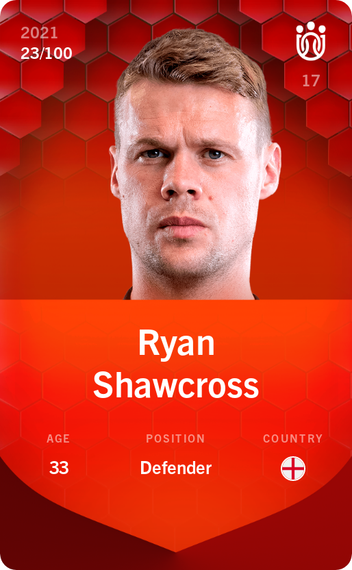 Sorare - Sorare Official - Ryan Shawcross 2021-22 • Rare 23/100 - NFT # 108421637364658345538469444928648287516119832613590592736525338447347570133114