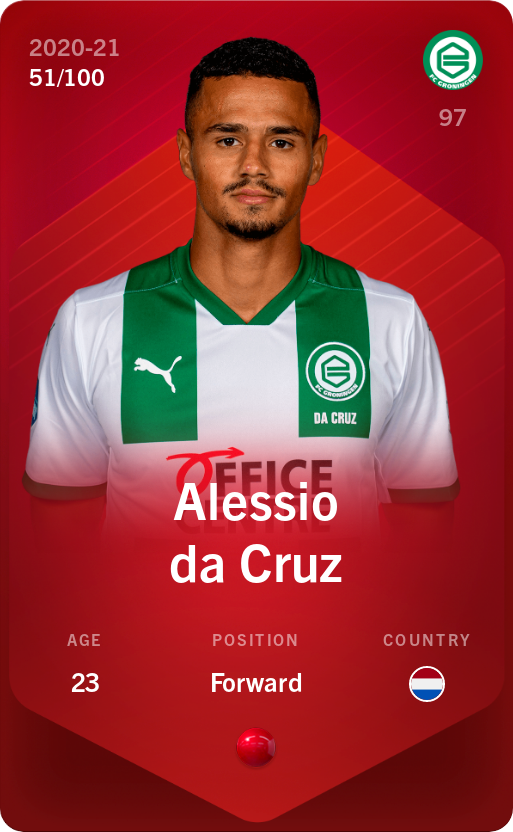 Sorare - Sorare Official - Alessio da Cruz 2020-21 • Rare 51/100 - NFT # 40924726920321500711396845010474087033538931487361490464786622320975807251936