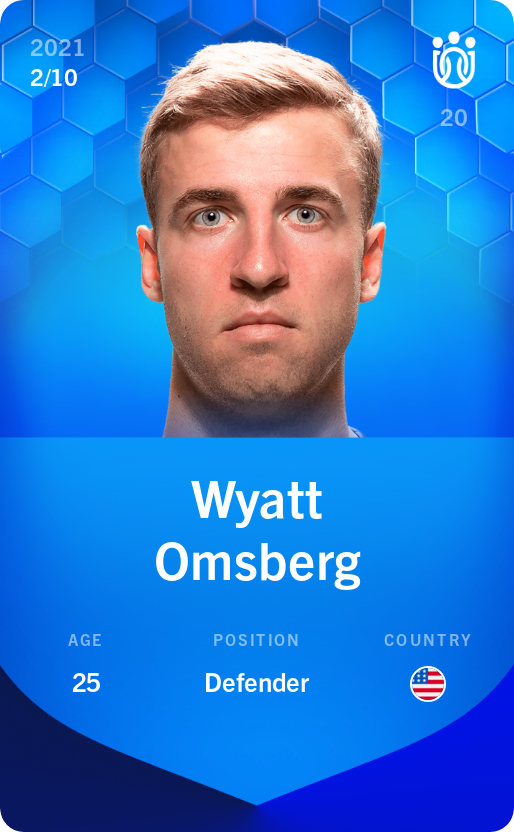 Sorare - Sorare Official - Wyatt Omsberg 2021-22 • Super Rare 2/10 - NFT # 50189104447793250737183126325658273804148718932709658504383019632853233059087