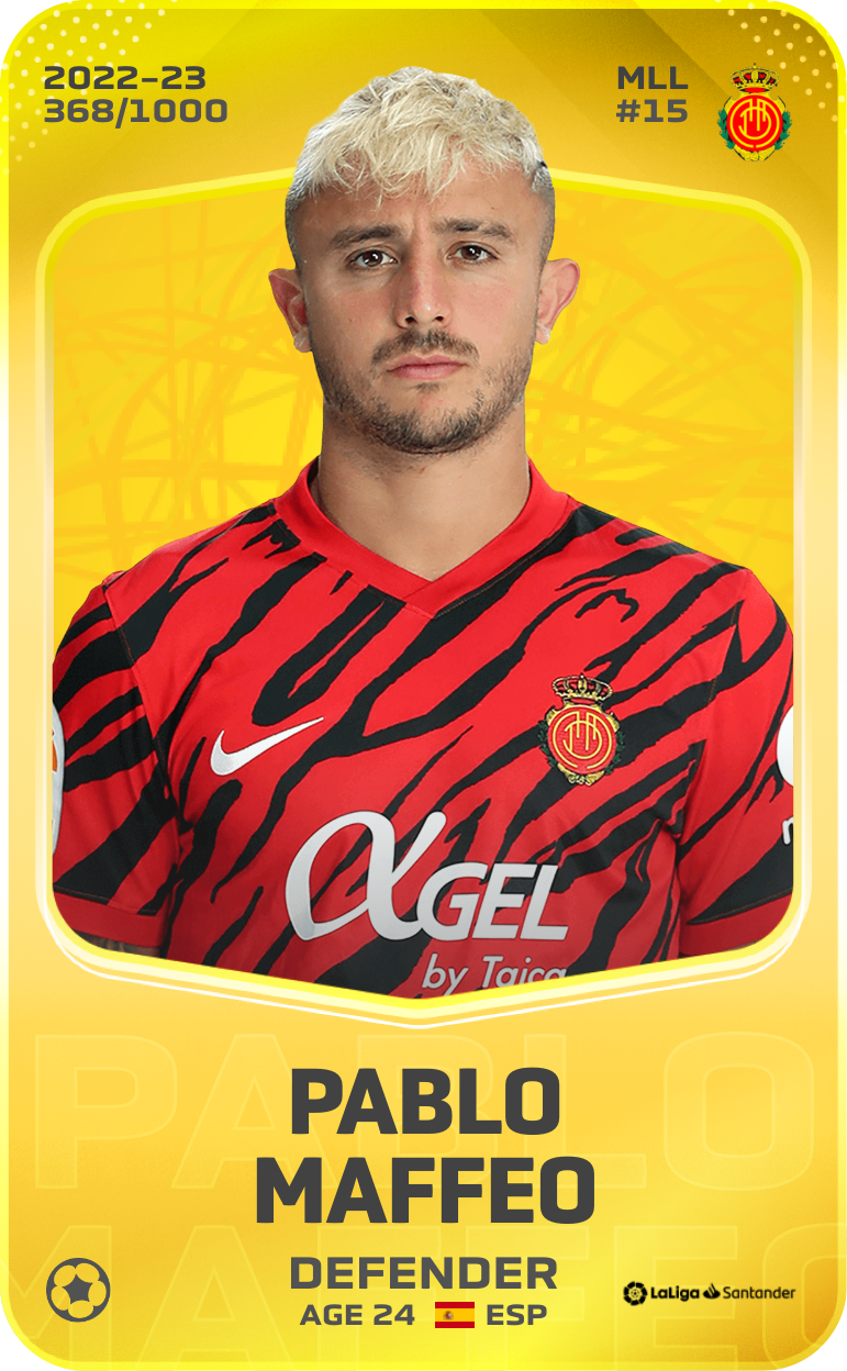 Sorare - Sorare Official - Pablo Maffeo 2022-23 • Limited 368/1000 - NFT # 9224716206405221112347060547170471121394230146925138051425917906142677021949