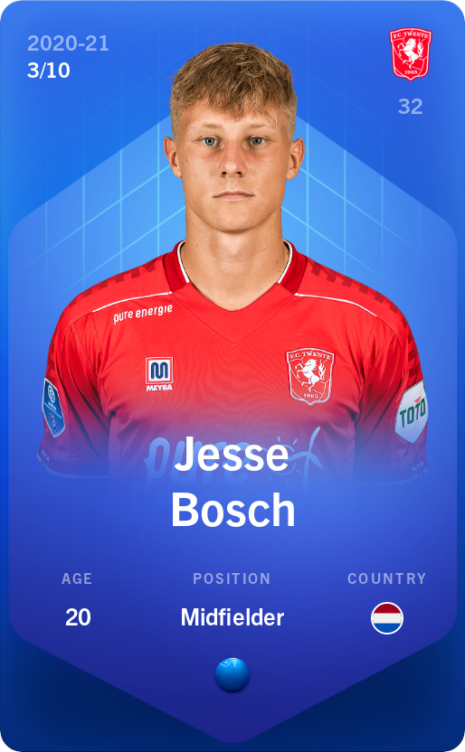 Sorare - Sorare Official - Jesse Bosch 2020-21 • Super Rare 3/10 - NFT # 2611112952597429858492599786980194947237898742641002381884702412628585683101