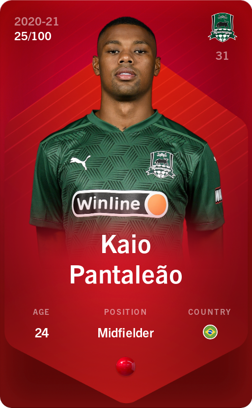 Sorare - Sorare Official - Kaio Pantaleão 2020-21 • Rare 25/100 - NFT # 19230441859943782335265330756365212027543497904386335357038259702783905946935