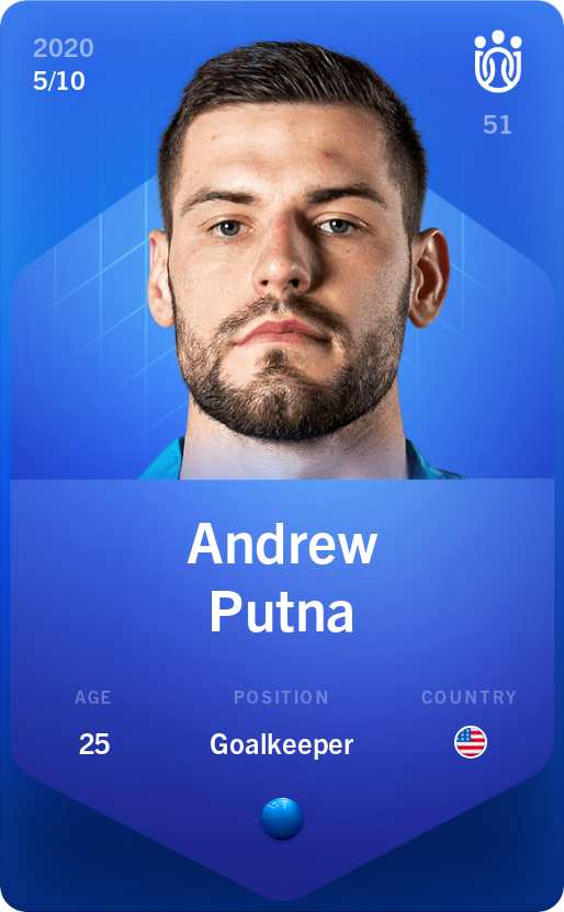 Sorare - Sorare Official - Andrew Putna 2020-21 • Super Rare 5/10 - NFT # 102007088796319801844149588348341314057863819619240618042131386108782543974073