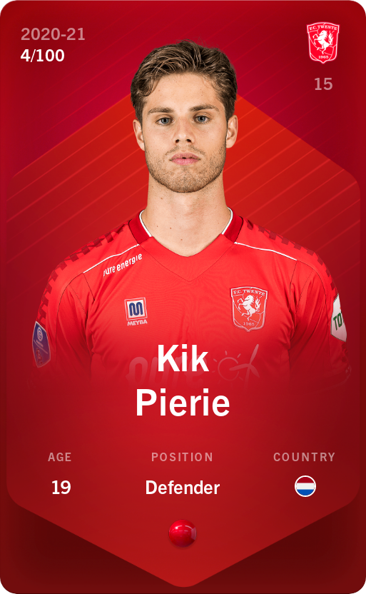 Sorare - Sorare Official - Kik Pierie 2020-21 • Rare 4/100 - NFT # 13848555574432309500935580072635162697308637566235811880915857494141599868651