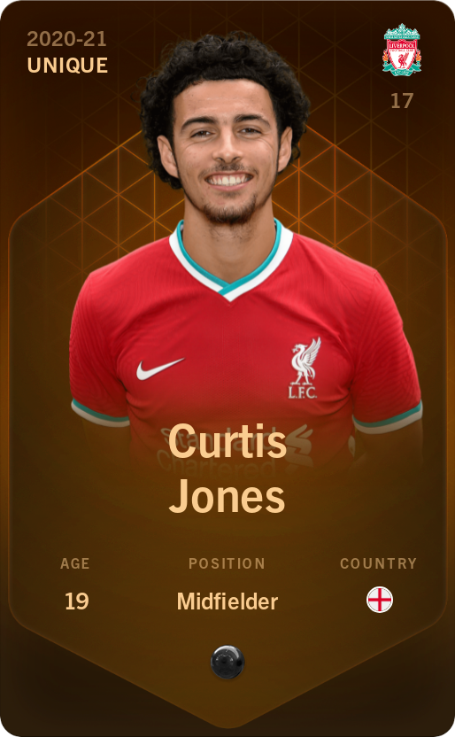 Sorare - Sorare Official - Curtis Jones 2020-21 • Unique - NFT # 90961818258659933772083932841238104822648046056807982552983206156056098417928