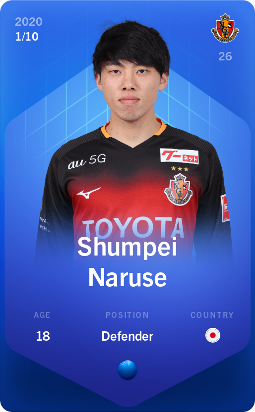 Sorare - Sorare Official - Shumpei Naruse 2020-21 • Super Rare 1/10 - NFT # 95119368032334338761468693365099097774566150664952971300591196599591870613197