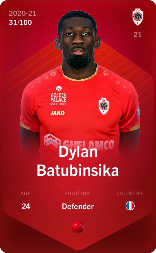 Sorare - Sorare Official - Dylan Batubinsika 2020-21 • Rare 31/100 - NFT # 46954359546478441301051130061734851552687901366904685384066464264725774560528