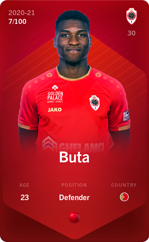 Sorare - Sorare Official - Buta 2020-21 • Rare 7/100 - NFT # 84399372358635409319508974167804081702709225869792665616005722752446401310727