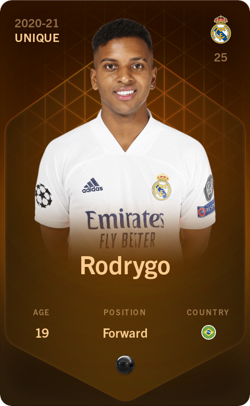 Sorare - Sorare Official - Rodrygo 2020-21 • Unique - NFT # 74077507937641964988823773724644120803046598681340687431075579324774000345224