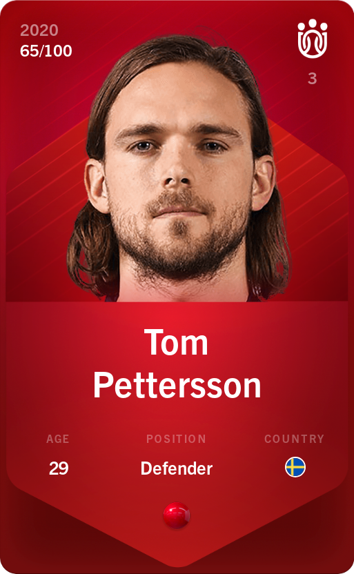 Sorare - Sorare Official - Tom Pettersson 2020-21 • Rare 65/100 - NFT # 100560069653335567448765814154718195558251316239352859816505434761465654917001