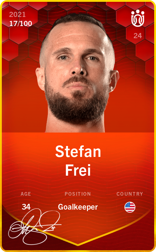 Sorare - Sorare Official - Stefan Frei 2021-22 • Rare 17/100 - NFT # 110888724010821898880978193188340749225601175477029225078263623550060416535074