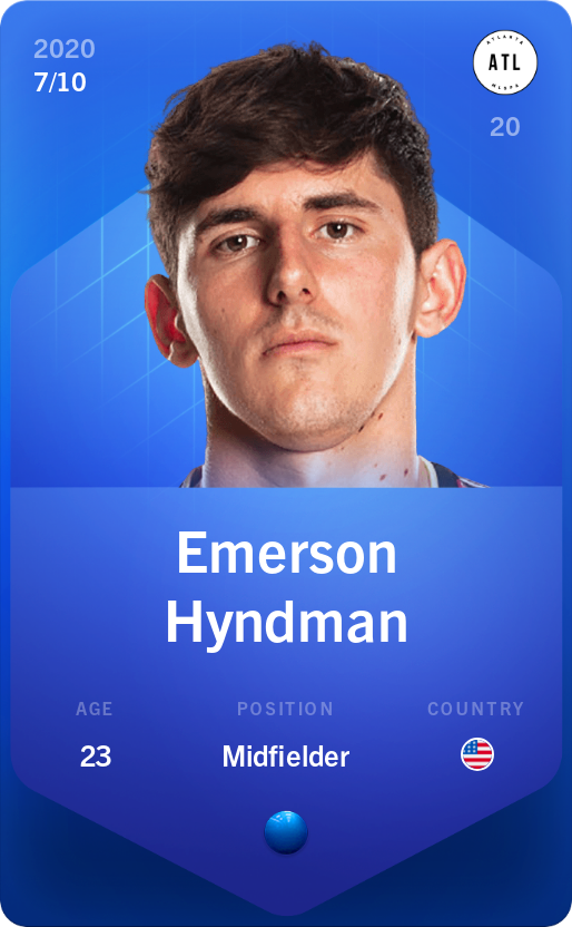 Sorare - Sorare Official - Emerson Hyndman 2020-21 • Super Rare 7/10 - NFT # 83230015778015181723946036011594926587797279990259059802184522384445583920571
