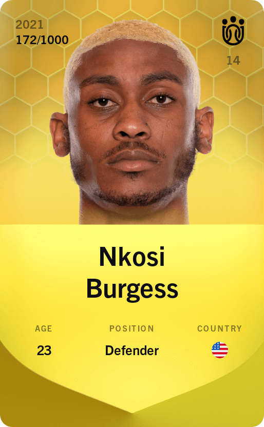 Nkosi Burgess 2021-22 • Limited 172/1000