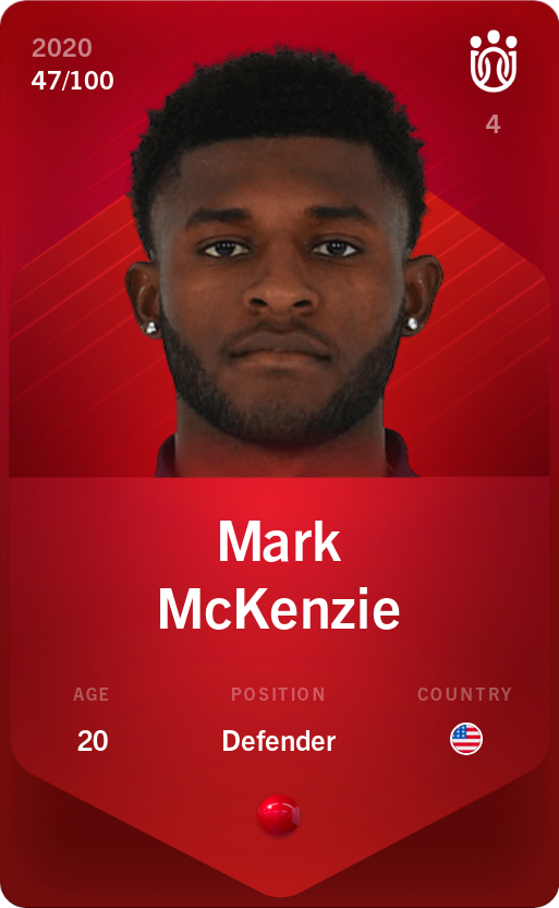 Sorare - Sorare Official - Mark McKenzie 2020-21 • Rare 47/100 - NFT # 37062654779297467954394099521698729989819941603132838817389765952428956917337