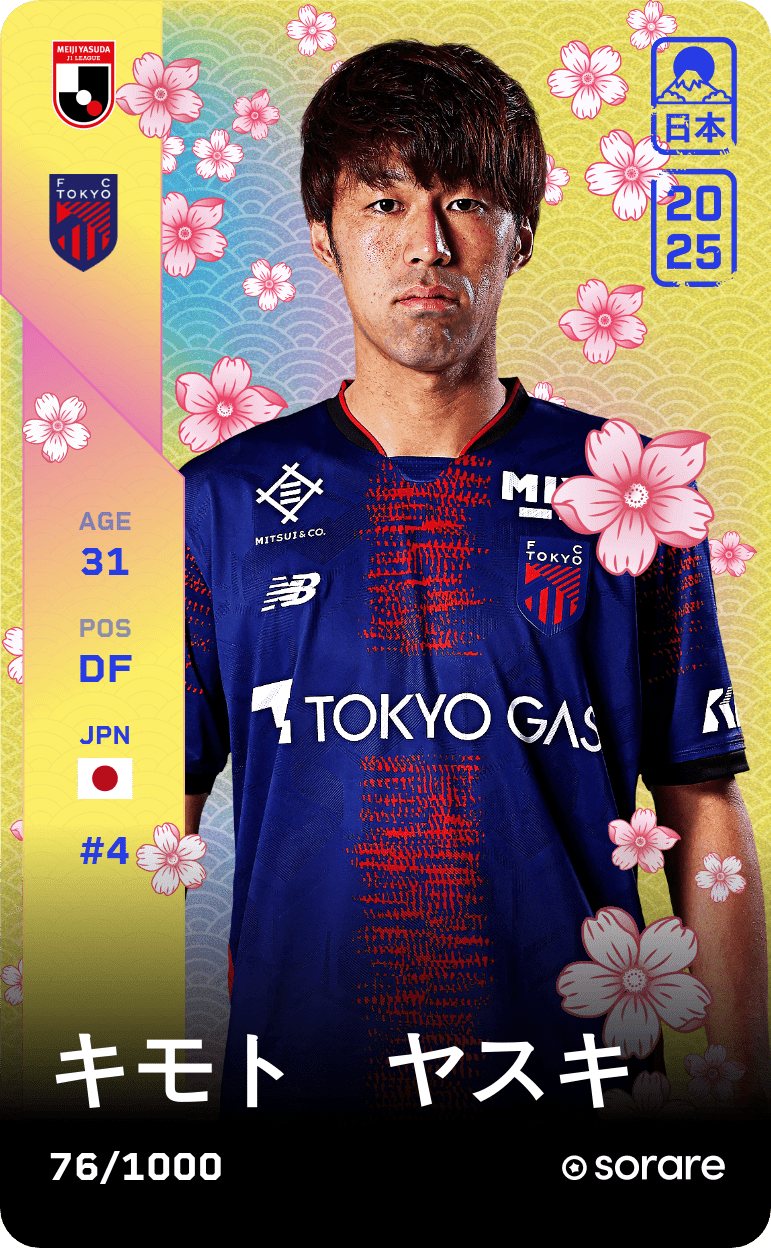 Yasuki Kimoto 2025-26 • Limited 76/1000