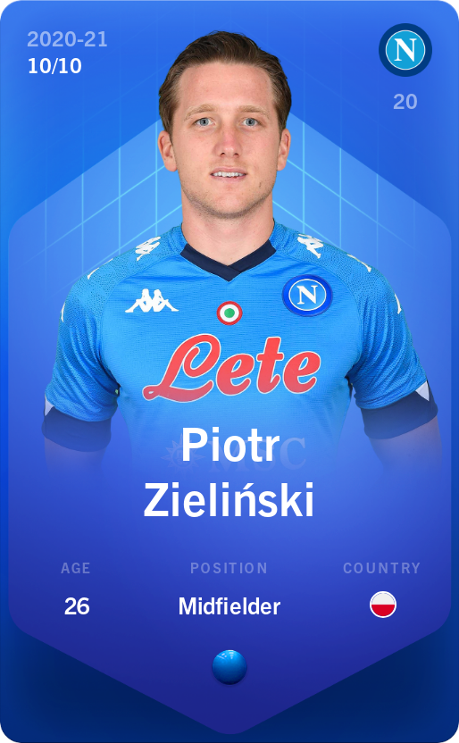 Sorare - Sorare Official - Piotr Zieliński 2020-21 • Super Rare 10/10 - NFT # 18672716408317663694915795196591159115678642050327374904617253992942602568644