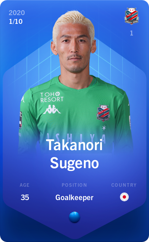 Sorare - Sorare Official - Takanori Sugeno 2020-21 • Super Rare 1/10 - NFT # 21270128644286042698465447368773157342016779464262815672502991852550989022404