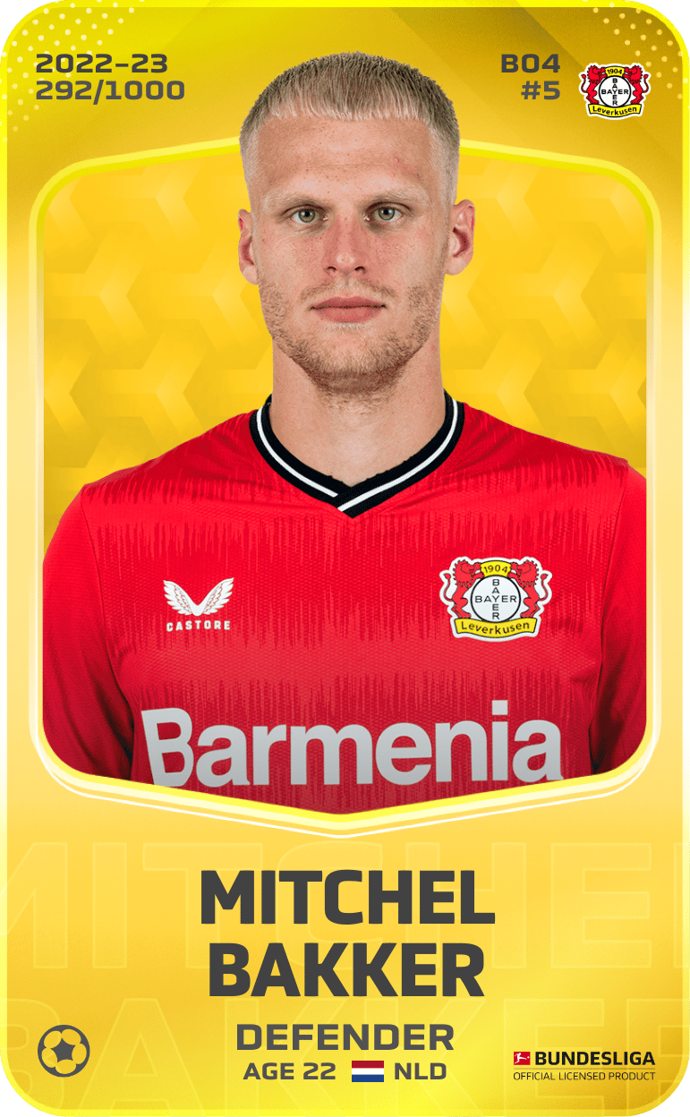 Mitchel Bakker 2022-23 • Limited 292/1000