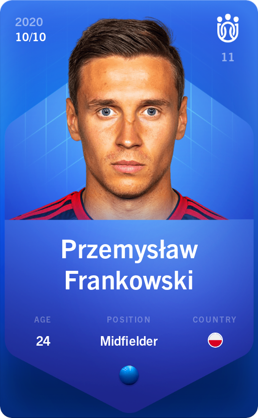 Sorare - Sorare Official - Przemysław Frankowski 2020-21 • Super Rare 10/10 - NFT # 38416899595567697490749738161557098646432972012046949707343273804396180126747