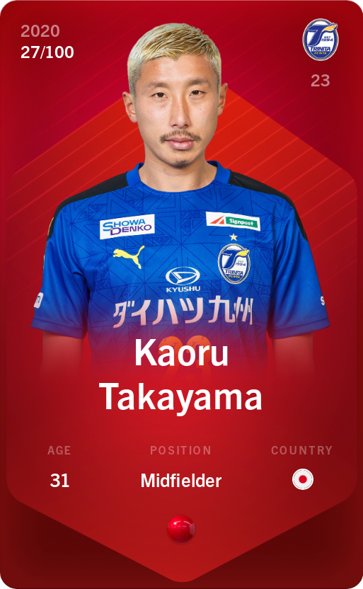 Sorare - Sorare Official - Kaoru Takayama 2020-21 • Rare 27/100 - NFT # 20279111487358115572767670393067996610567310469316665270860471687845105169035