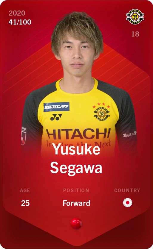Sorare - Sorare Official - Yusuke Segawa 2020-21 • Rare 41/100 - NFT # 99165302268350562334764835293222380214396758302752283520848172959315943051229