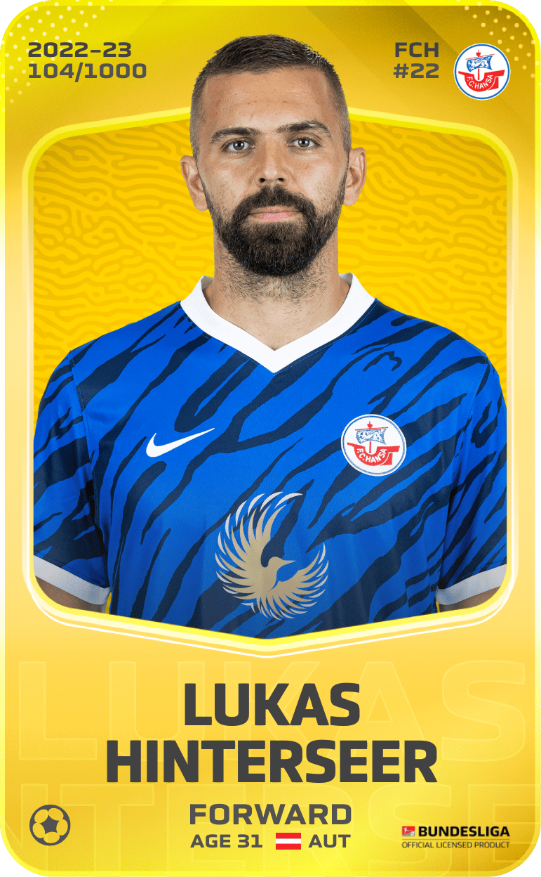 Lukas Hinterseer 2022-23 • Limited 104/1000