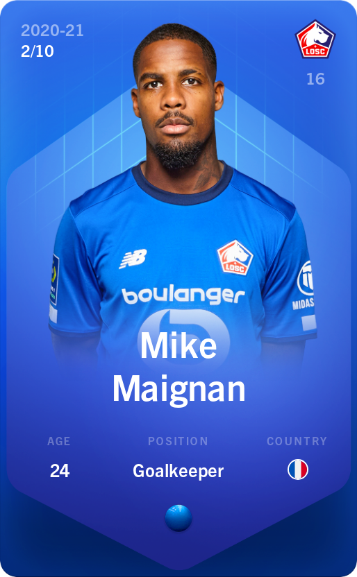 Sorare - Sorare Official - Mike Maignan 2020-21 • Super Rare 2/10 - NFT # 32891519167449592571195517974037507557567950596169441293179262869833418544355