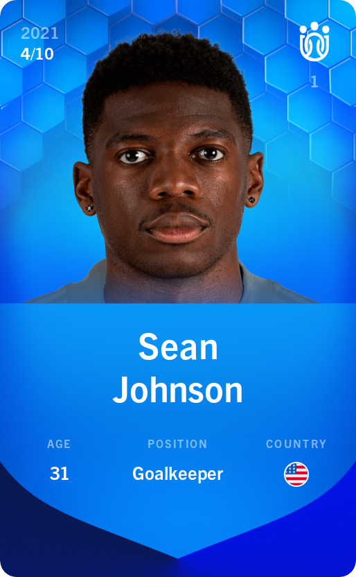 Sorare - Sorare Official - Sean Johnson 2021-22 • Super Rare 4/10 - NFT # 11766216489911570839793207329966811785728855258720536556504210002825187338305