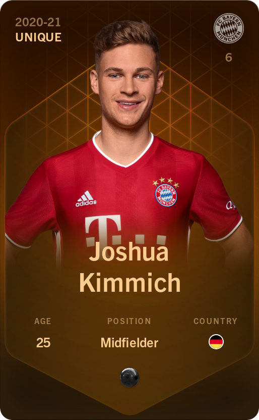 Sorare - Sorare Official - Joshua Kimmich 2020-21 • Unique - NFT # 65883001011030539008850842815480398088672313992916930346353497051190311815520