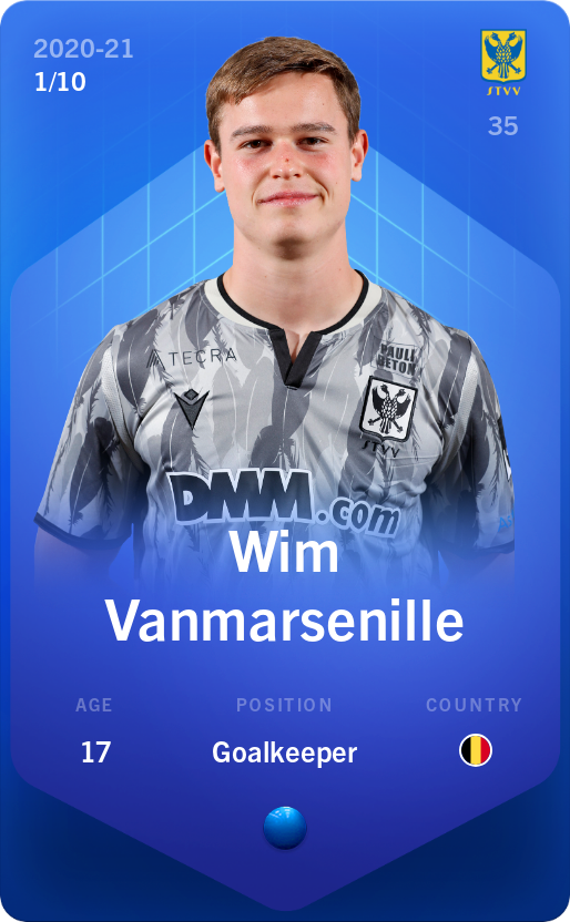 Sorare - Sorare Official - Wim Vanmarsenille 2020-21 • Super Rare 1/10 - NFT # 59461583079143582747126858722143748206717485494480703737004997733231712212922